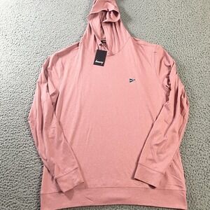 Breezy Hoodie Mens Large Pink The Gimme Lightweight Stretch Pullover Golf